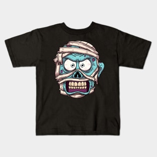 Scary Mummy Face Kids T-Shirt